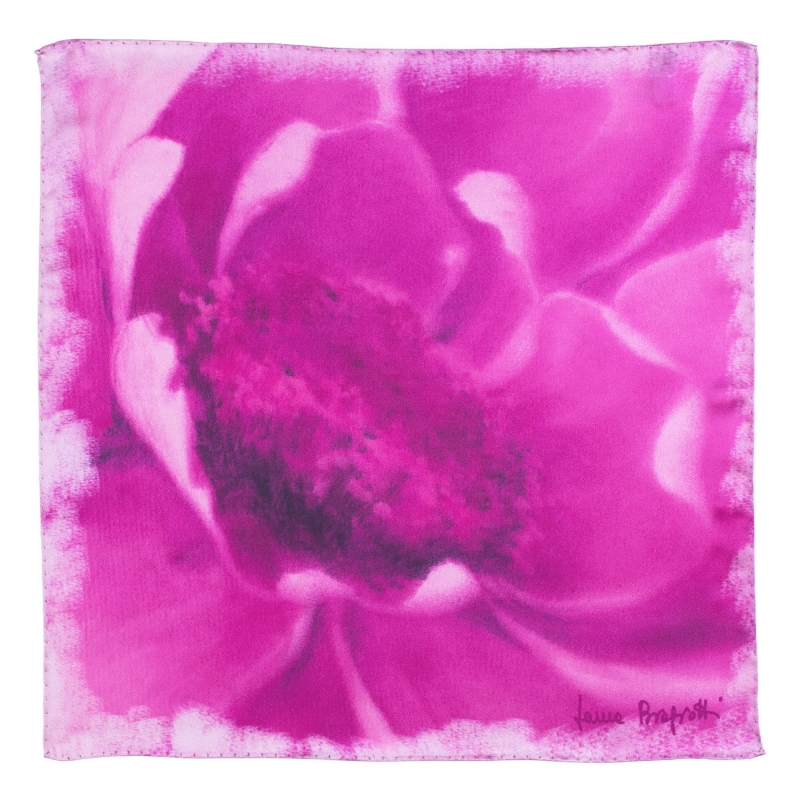 Silk scarf Inside that day magenta