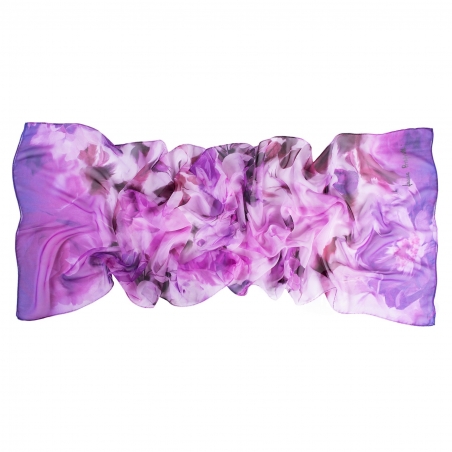 Silk shawl Violet Roses